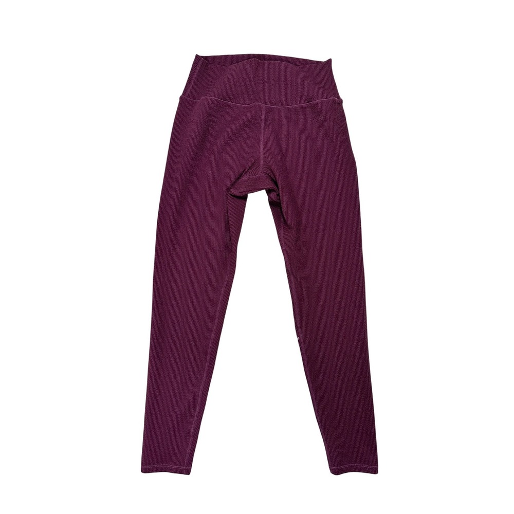 BuffBunny Collection‎ Leggings Women's Burgundy Textured Waffle Knit size Large